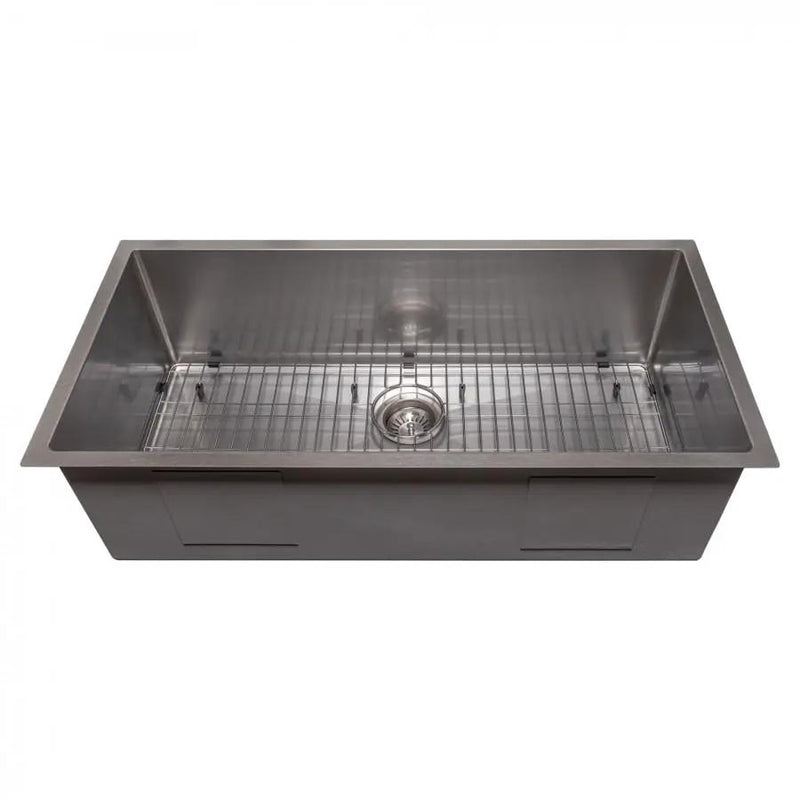 ZLINE 36" Undermount Single Bowl Sink DuraSnow Stainless Steel, SRS-36S by Farmhouse Kitchen and Bath