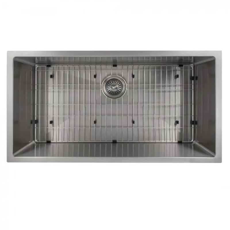 ZLINE 36" Undermount Single Bowl Sink in Stainless Steel, SRS-36 by Farmhouse Kitchen and Bath