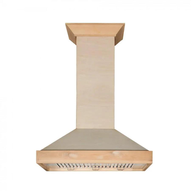 ZLINE 36" Unfinished Wooden Wall Range Hood, KBUF-36 by Farmhouse Kitchen and Bath