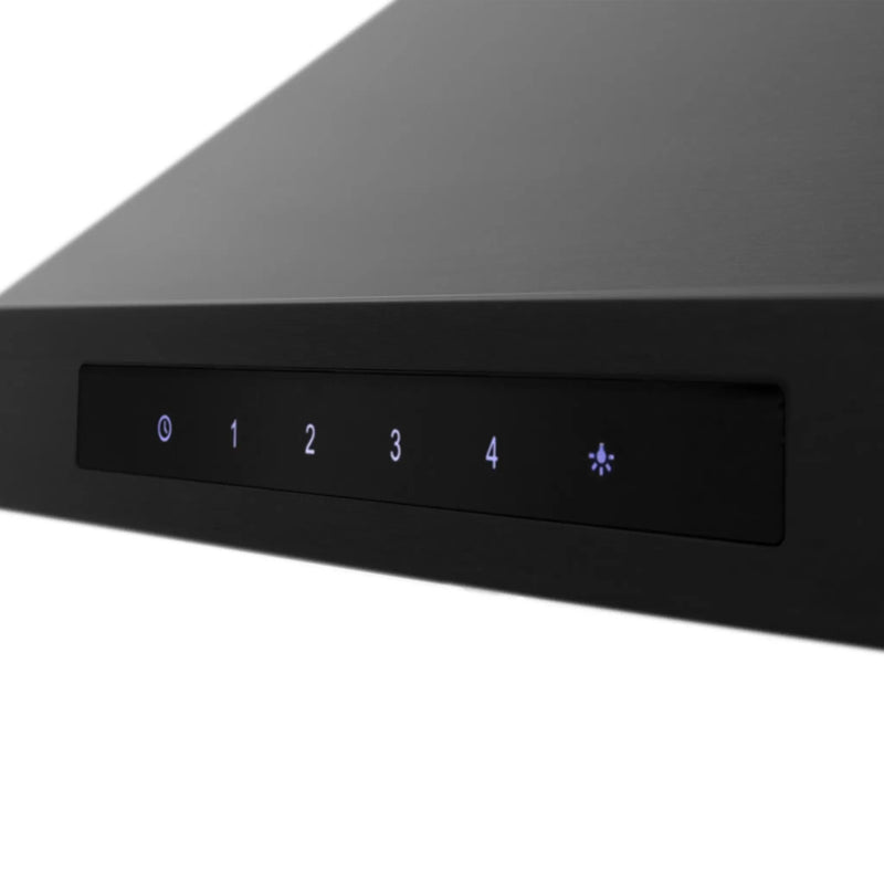 ZLINE 36" Wall Black Stainless Range Hood, Crown Speakers, BSKBNCRN-BT-36 by Farmhouse Kitchen and Bath