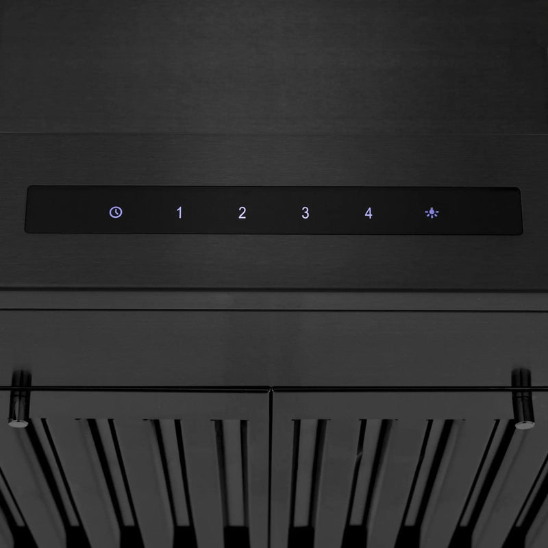 ZLINE 36" Wall Mount Range Hood, Black Stainless Steel, BSKENCRN-36 by Farmhouse Kitchen and Bath