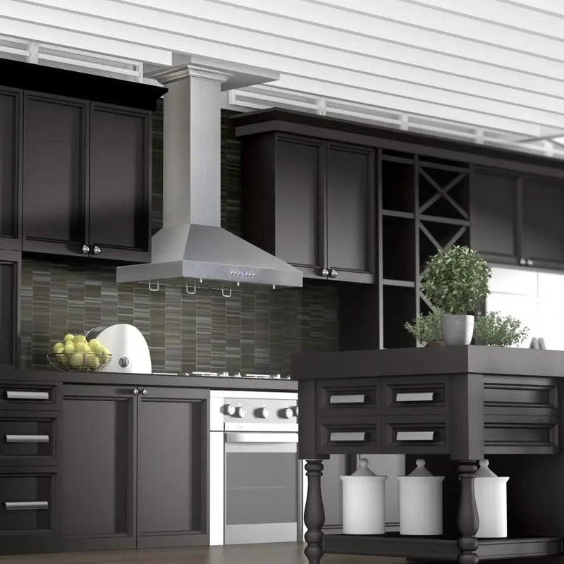 ZLINE 36" Wall Mount Range Hood in Snow Finished Stainless, 8KL3S-36 by Farmhouse Kitchen and Bath