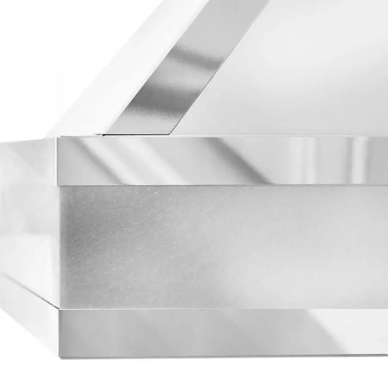 ZLINE 36" Wall Range Hood, DuraSnow Stainless, Mirror Accents, 655MR-36 by Farmhouse Kitchen and Bath