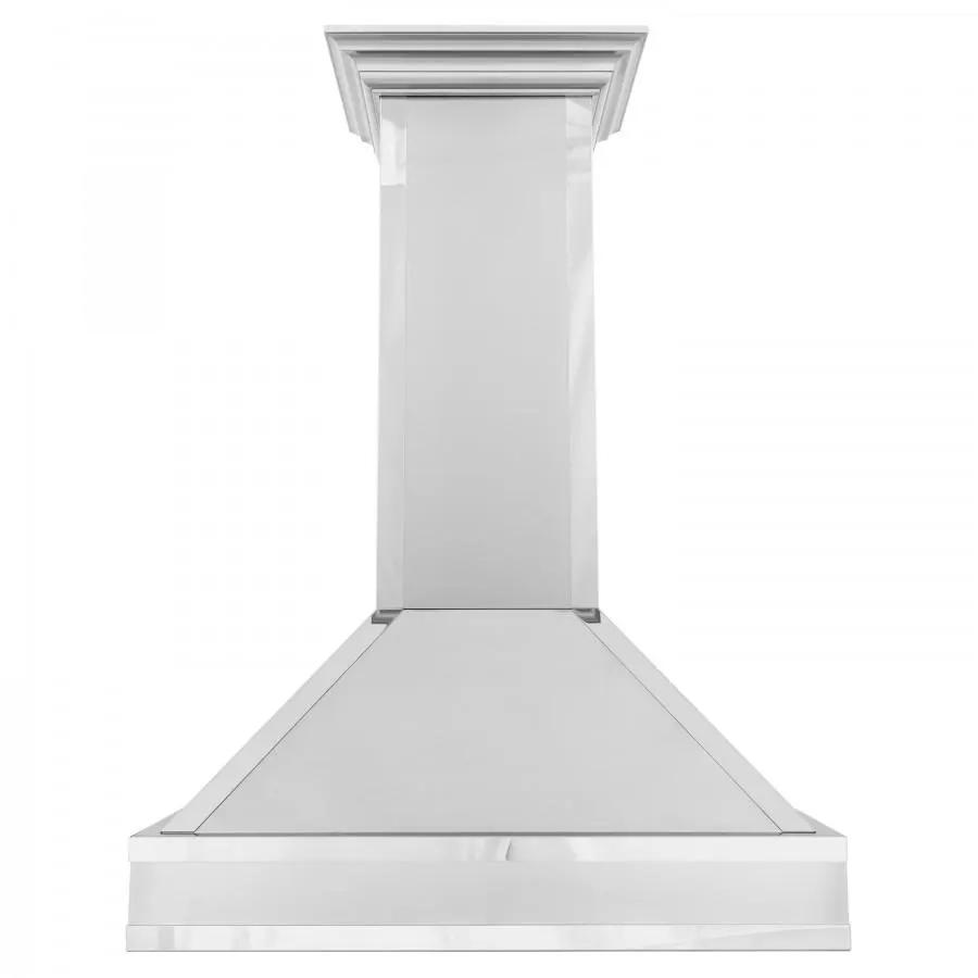 ZLINE 36" Wall Range Hood, DuraSnow Stainless, Mirror Accents, 655MR-36 by Farmhouse Kitchen and Bath