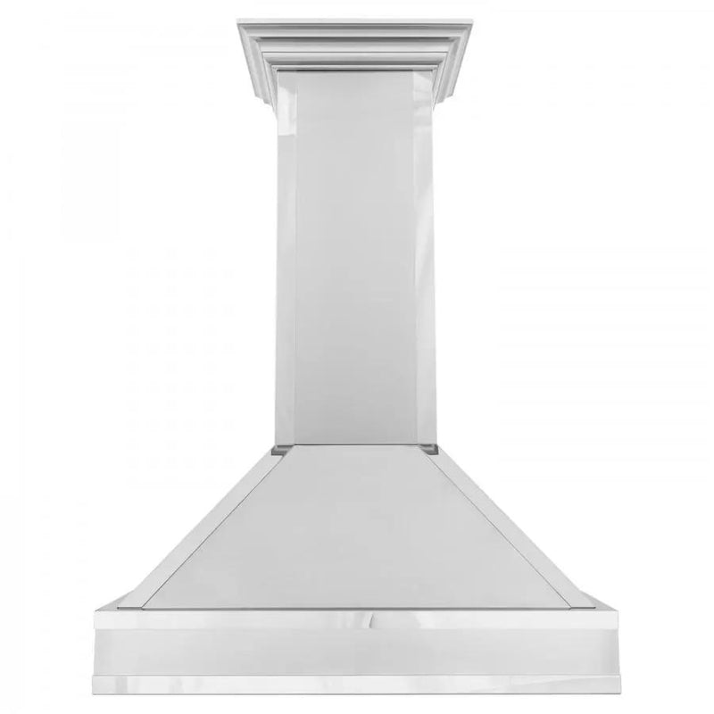 ZLINE 36" Wall Range Hood, DuraSnow Stainless, Mirror Accents, 655MR-36 by Farmhouse Kitchen and Bath