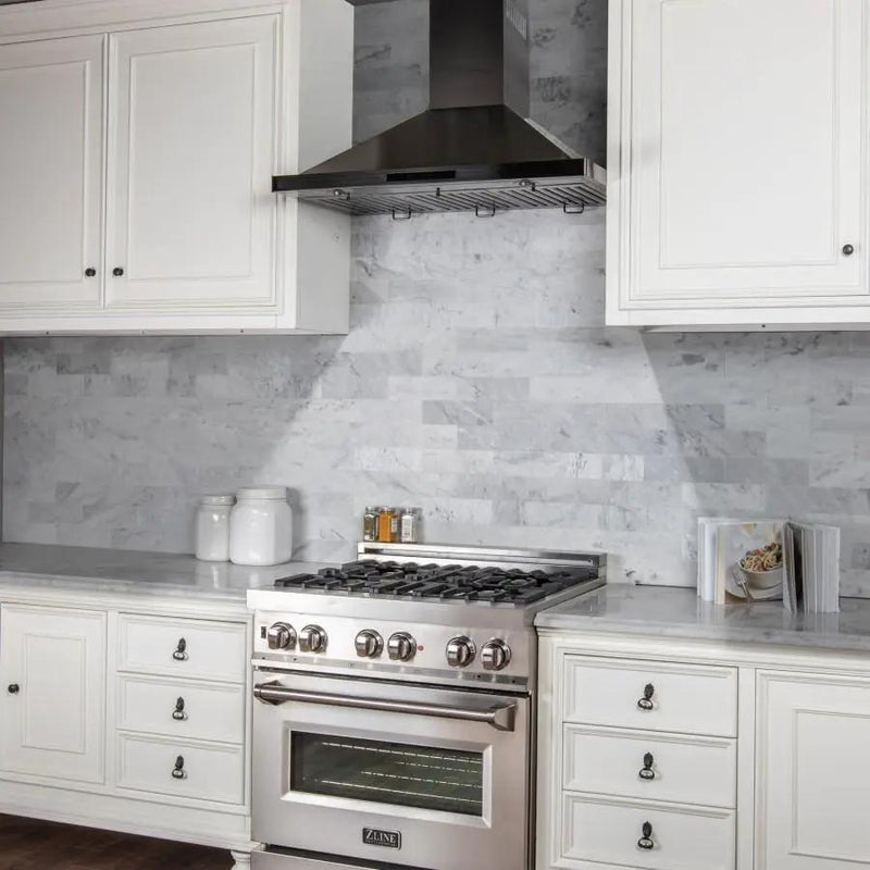 ZLINE 36" Wall Range Hood in Black Stainless Steel, BSKBN-36 by Farmhouse Kitchen and Bath