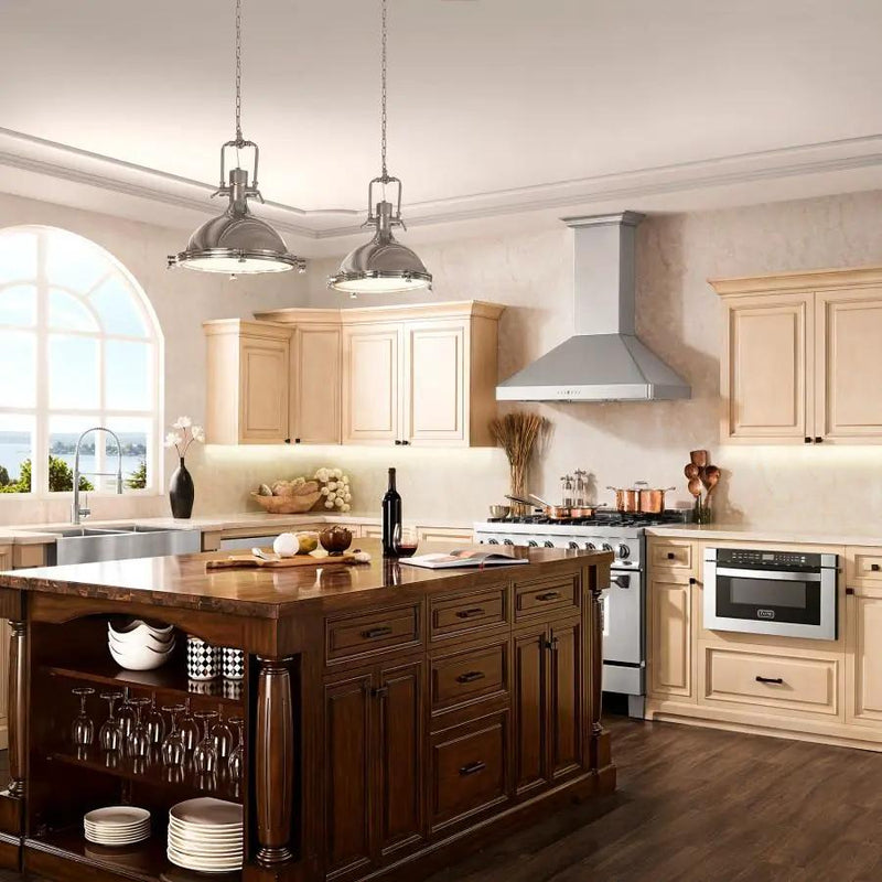 ZLINE 36" Wall Range Hood, Snow Finished, Stainless Steel, 8KF2S-36 by Farmhouse Kitchen and Bath