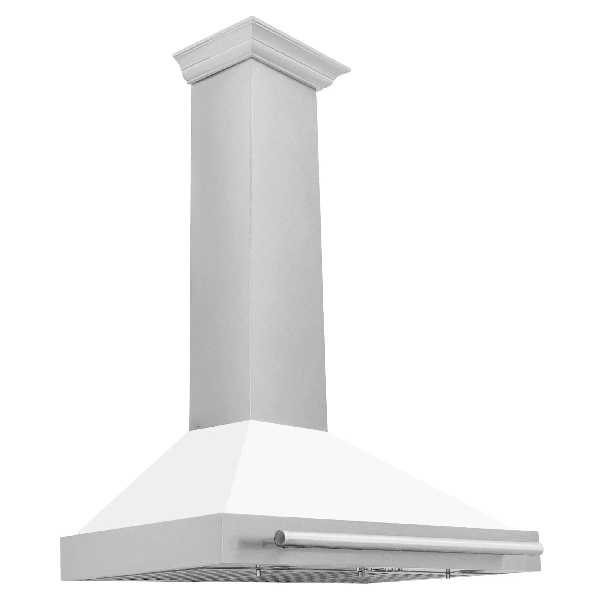 ZLINE 36" White Matte Range Hood, Stainless Steel Handle KB4SNX-WM-36 by Farmhouse Kitchen and Bath