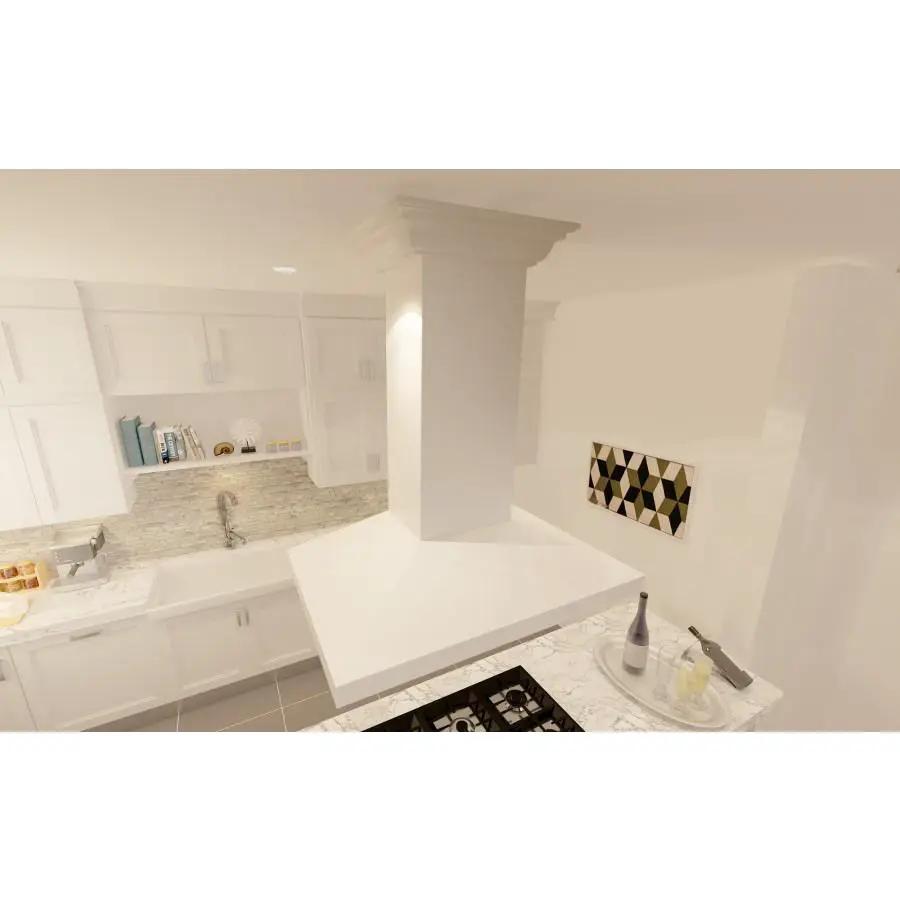 ZLINE 36" Wooden Island Range Hood in Cottage White, KBiTT-36 by Farmhouse Kitchen and Bath