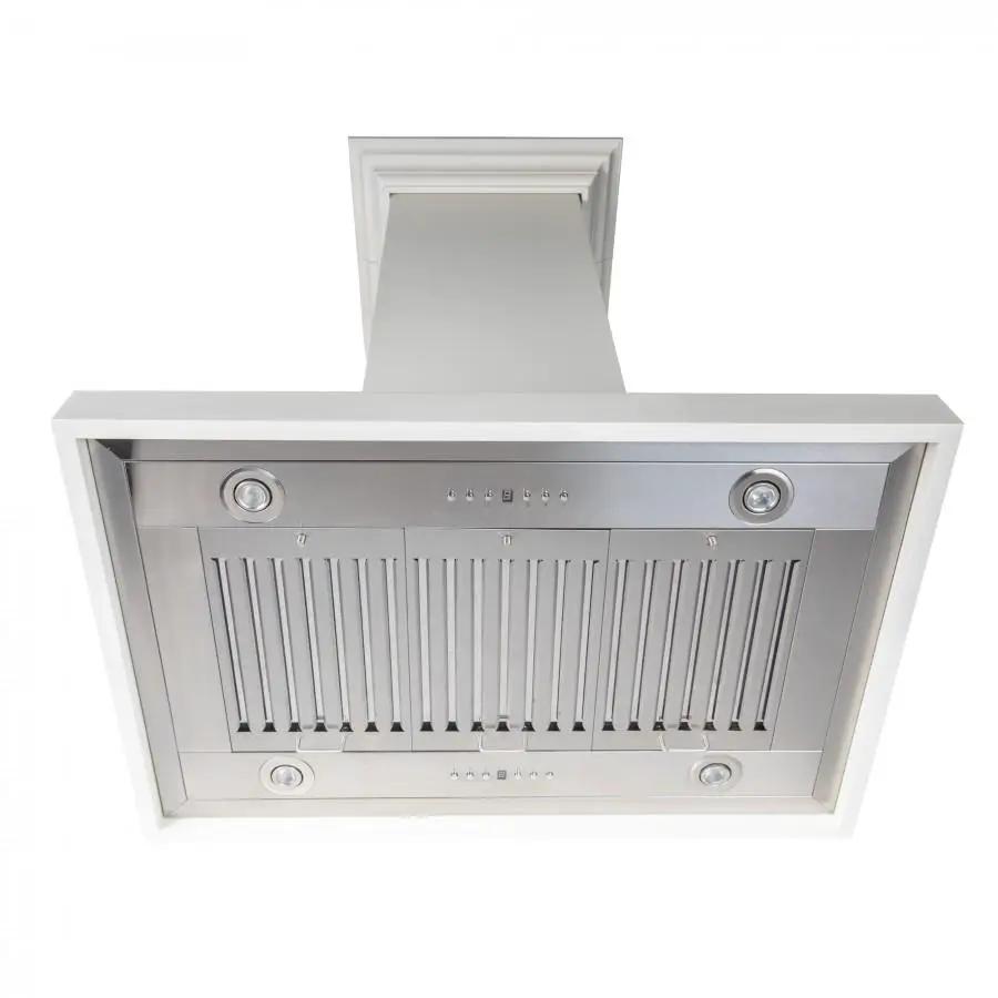 ZLINE 36" Wooden Island Range Hood in Cottage White, KBiTT-36 by Farmhouse Kitchen and Bath