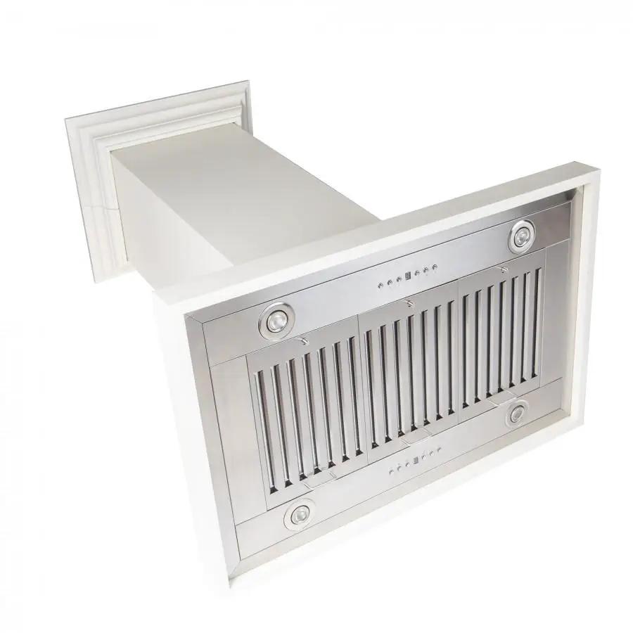 ZLINE 36" Wooden Island Range Hood in Cottage White, KBiTT-36 by Farmhouse Kitchen and Bath