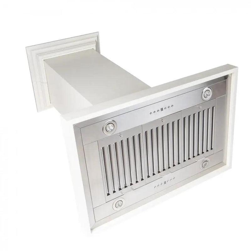 ZLINE 36" Wooden Island Range Hood in Cottage White, KBiTT-36 by Farmhouse Kitchen and Bath