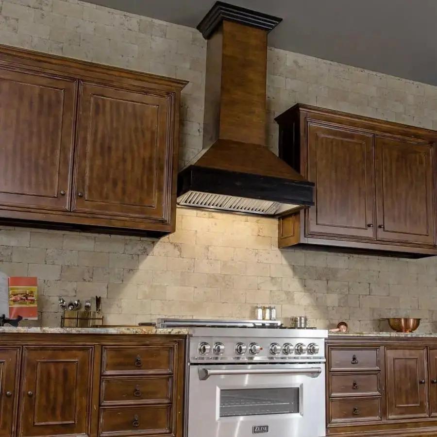 ZLINE 36" Wooden Wall Range Hood, Crown Molding 329AH-36 by Farmhouse Kitchen and Bath