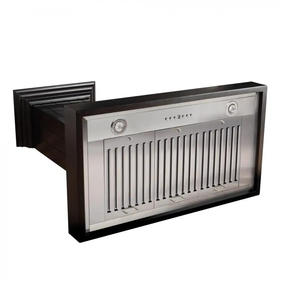 ZLINE 36" Wooden Wall Range Hood in Black, KPCC-36 by Farmhouse Kitchen and Bath