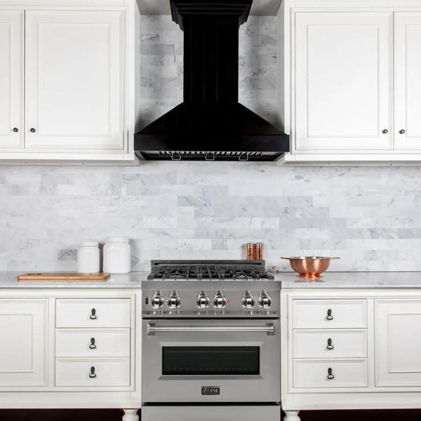 ZLINE 36" Wooden Wall Range Hood in Black, KPCC-36