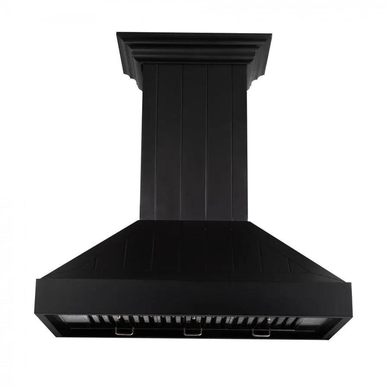 ZLINE 36" Wooden Wall Range Hood in Black, KPCC-36 by Farmhouse Kitchen and Bath