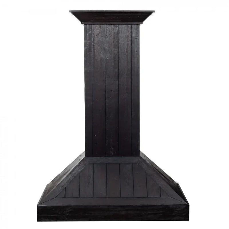 ZLINE 36" Wooden Wall Range Hood, Rustic Dark, KPDD-36 by Farmhouse Kitchen and Bath
