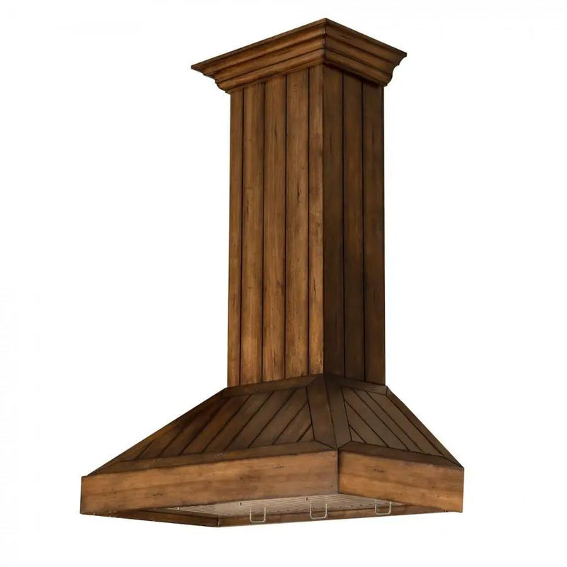ZLINE 36" Wooden Wall Range Hood, Rustic Light, KPLL-36 by Farmhouse Kitchen and Bath