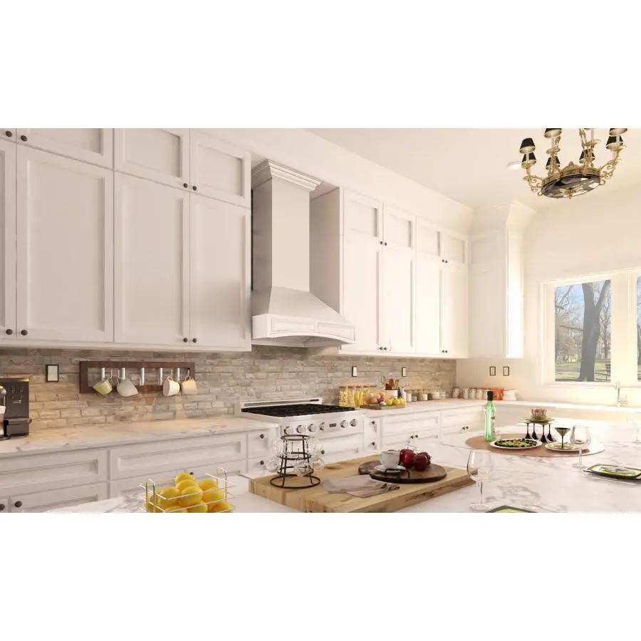 ZLINE 36" Wooden Wall Range Hood with Crown Molding, 321TT-36 by Farmhouse Kitchen and Bath