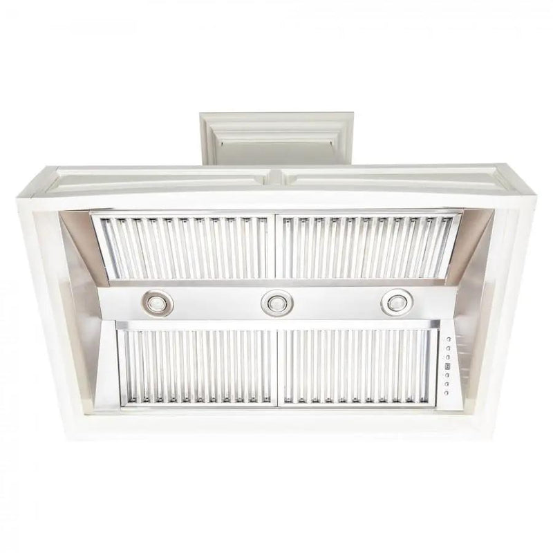 ZLINE 36" Wooden Wall Range Hood with Crown Molding, 321TT-36 by Farmhouse Kitchen and Bath