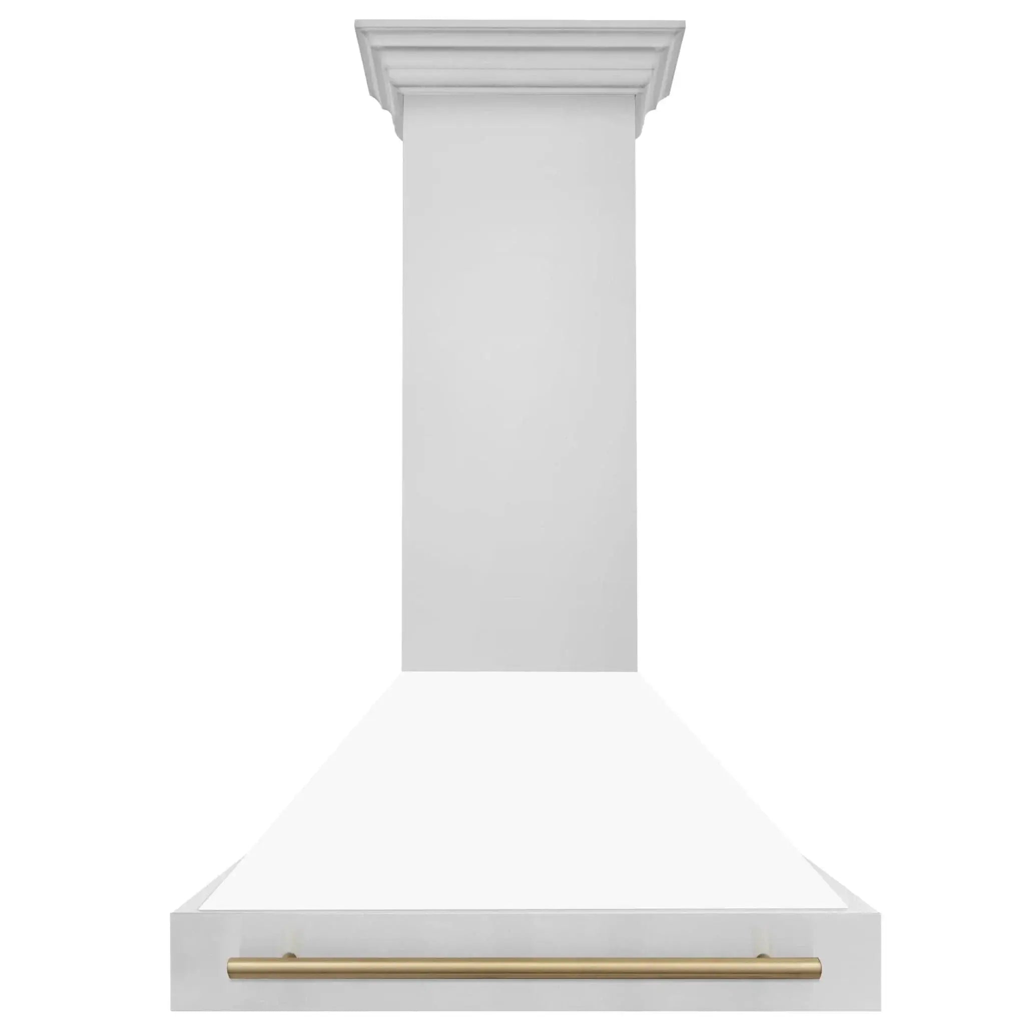 ZLINE 36"Stainless Steel Range Hood, White Matte Shell, 8654STZ-36-CB by Farmhouse Kitchen and Bath