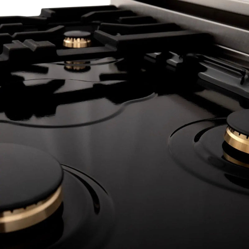ZLINE 4 Brass Burners, BRASSBR-30 by Farmhouse Kitchen and Bath