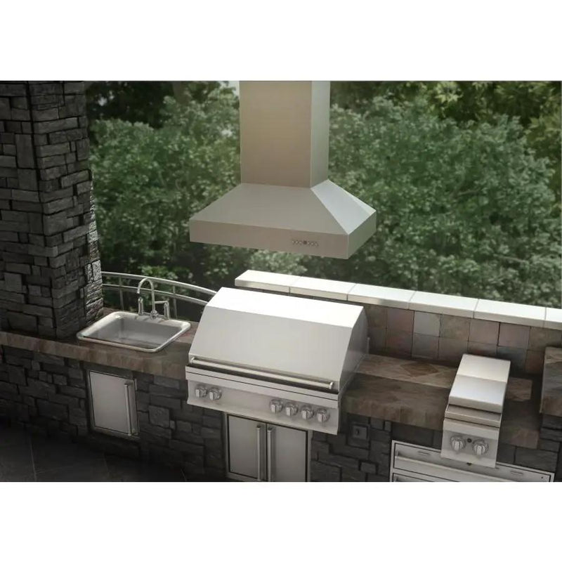 ZLINE 42" Outdoor Stainless Island Range Hood, 697i-304-42 by Farmhouse Kitchen and Bath