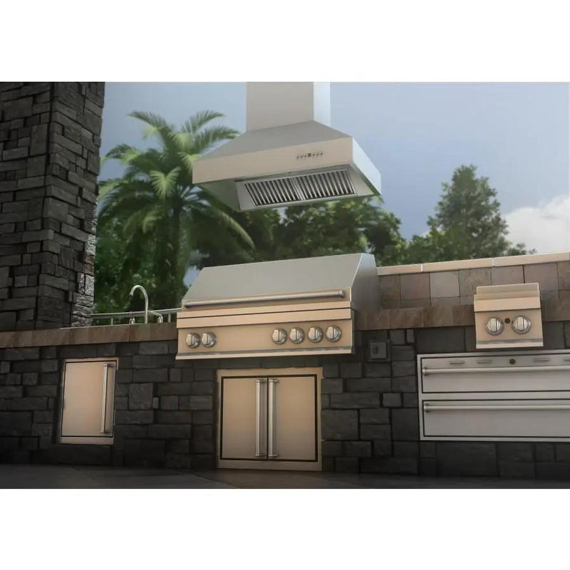 ZLINE 42" Outdoor Stainless Island Range Hood, 697i-304-42 by Farmhouse Kitchen and Bath