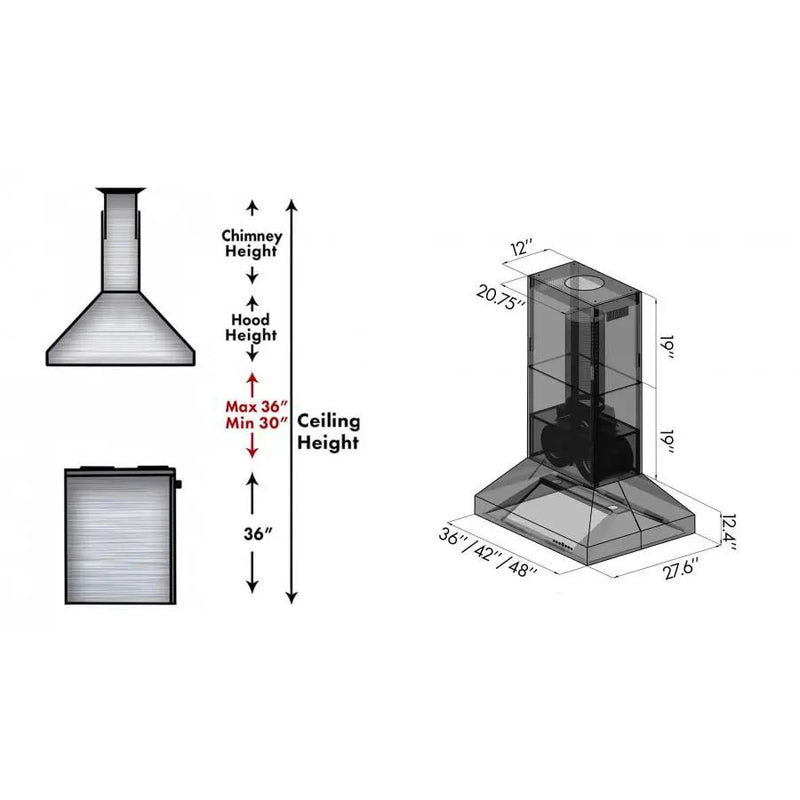 ZLINE 42" Outdoor Stainless Island Range Hood, 697i-304-42 by Farmhouse Kitchen and Bath