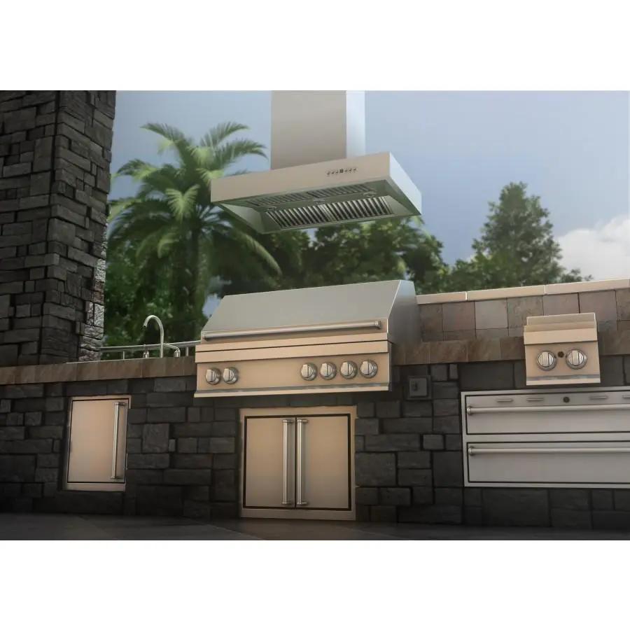ZLINE 42" Outdoor/Indoor Island Range Hood, KECOMi-304-42 by Farmhouse Kitchen and Bath
