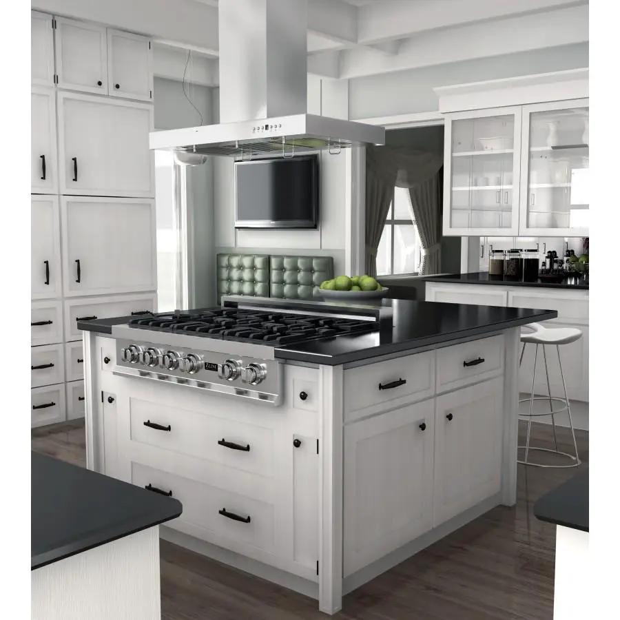 ZLINE 42" Stainless Steel Island Range Hood, KE2i-42 by Farmhouse Kitchen and Bath