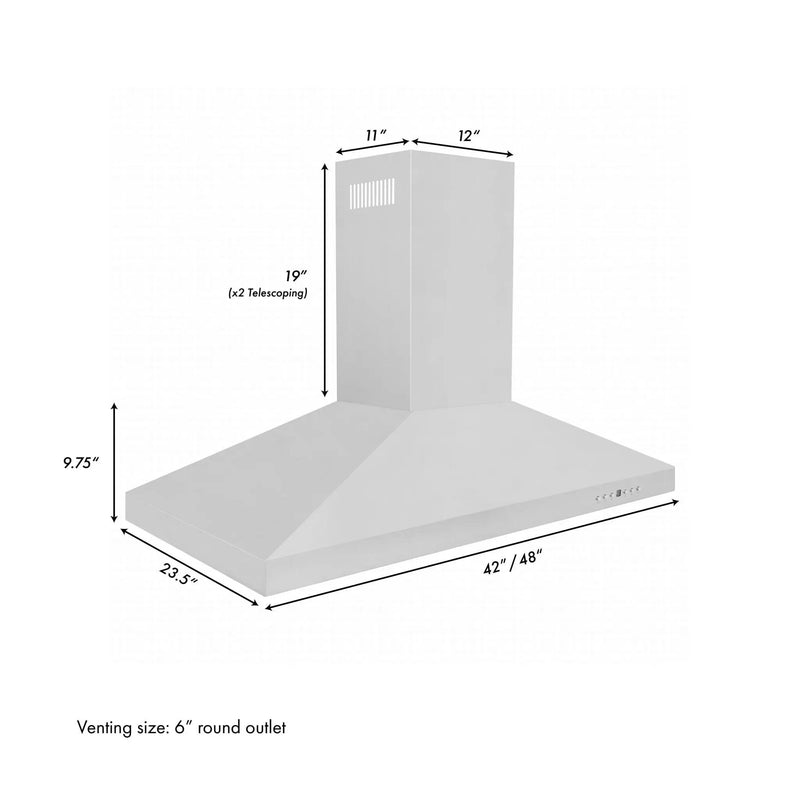 ZLINE 42" Stainless Steel Island Range Hood, KL3i-42 by Farmhouse Kitchen and Bath
