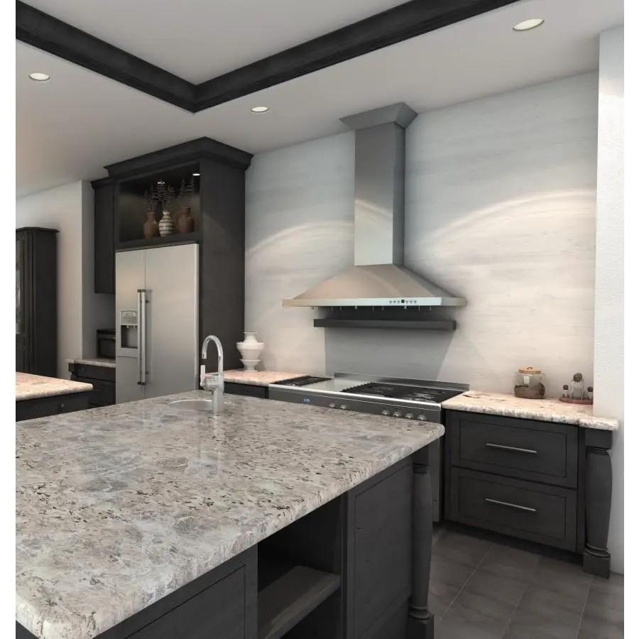 ZLINE 42" Stainless Steel Wall Range Hood, Crown Molding, KBCRN-42 by Farmhouse Kitchen and Bath