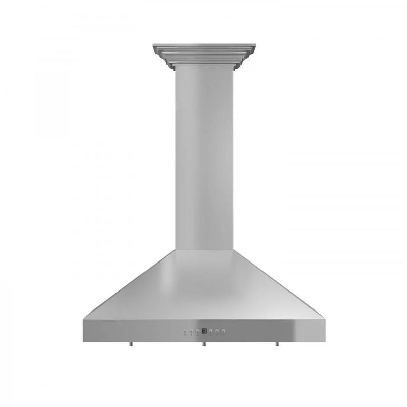 ZLINE 42" Stainless Steel Wall Range Hood, Crown Molding, KL3CRN-42 by Farmhouse Kitchen and Bath