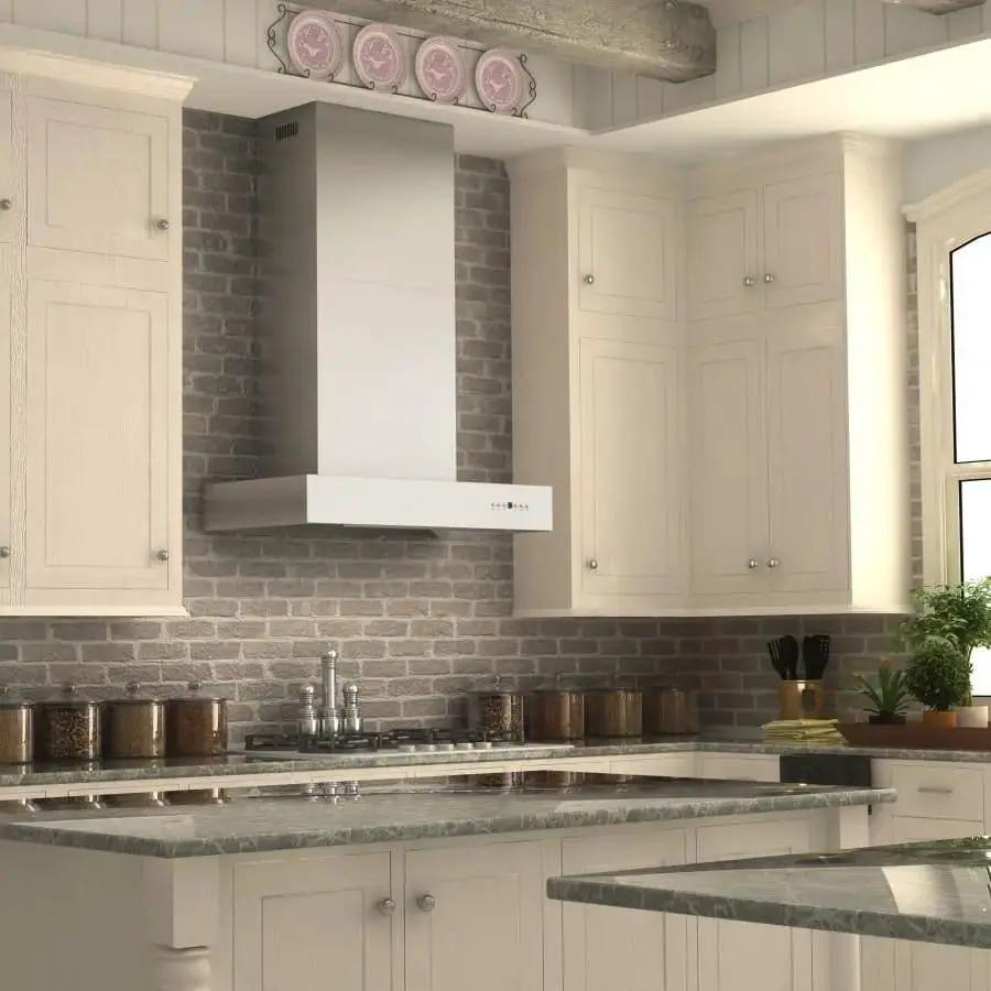 ZLINE 42" Stainless Steel Wall Range Hood, KECOM-42 by Farmhouse Kitchen and Bath