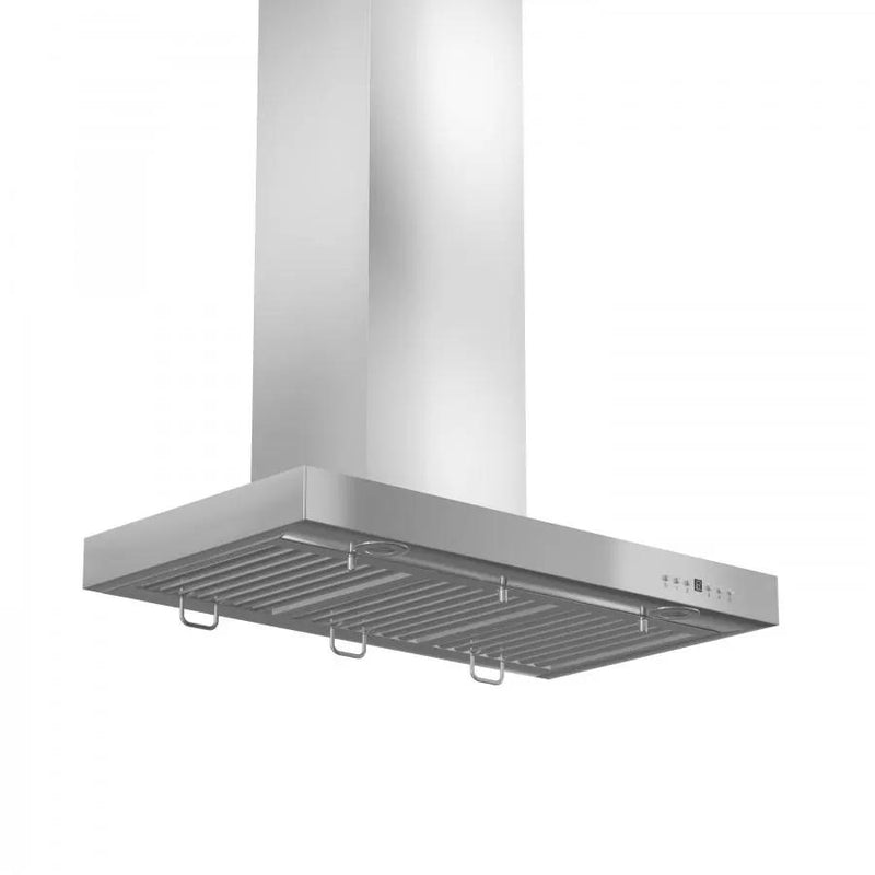 ZLINE 42" Stainless Wall Range Hood with Crown Molding, KECRN-42 by Farmhouse Kitchen and Bath