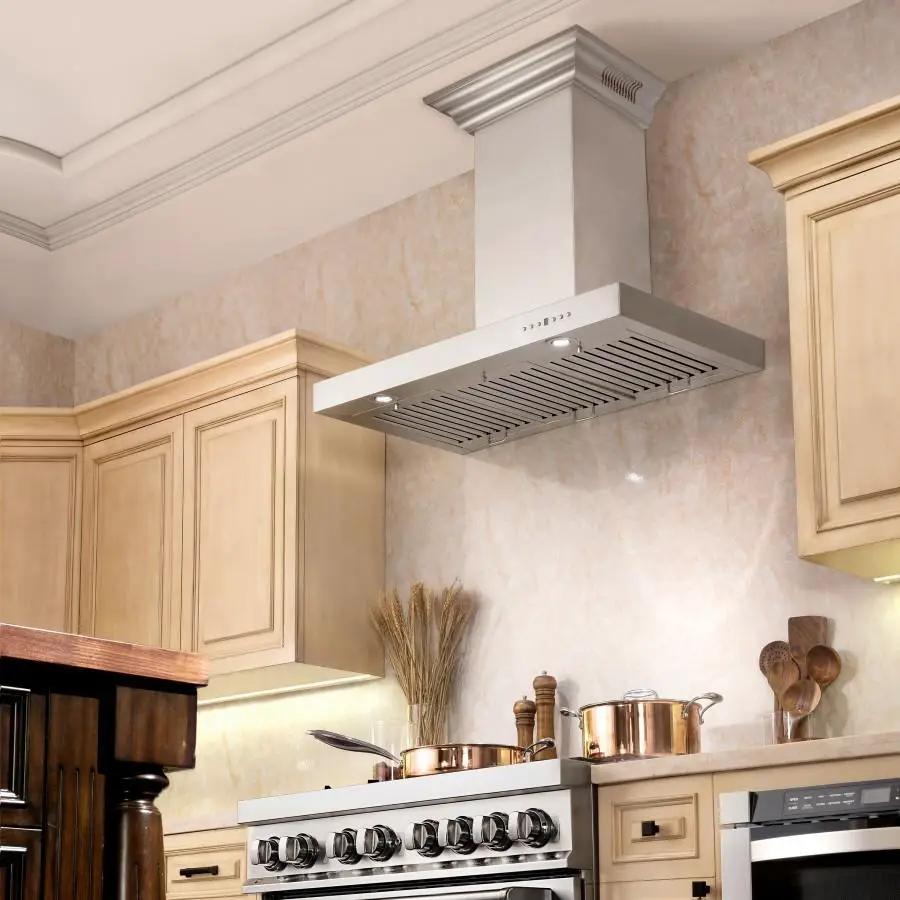 ZLINE 42" Wall Range Hood, Built-in CrownSound® Bluetooth Speakers, KECRN-BT-42 by Farmhouse Kitchen and Bath