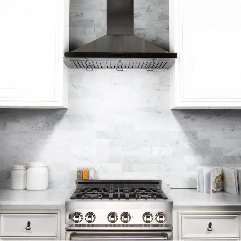 ZLINE 42" Wall Range Hood in Black Stainless Steel, BSKBN-42 by Farmhouse Kitchen and Bath