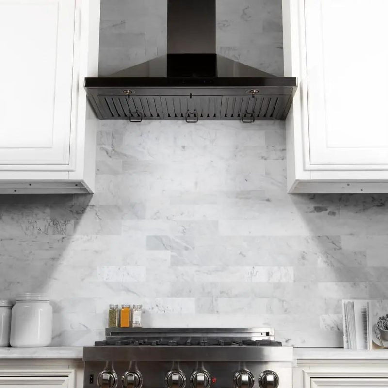 ZLINE 42" Wall Range Hood in Black Stainless Steel, BSKBN-42 by Farmhouse Kitchen and Bath