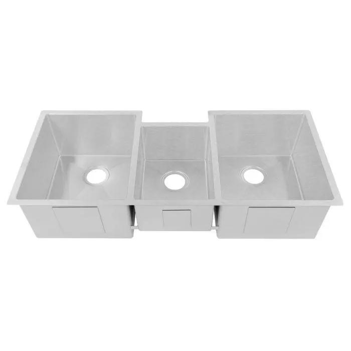 ZLINE 45" Undermount Triple Bowl Sink, DuraSnow Stainless, SLT-45S by Farmhouse Kitchen and Bath