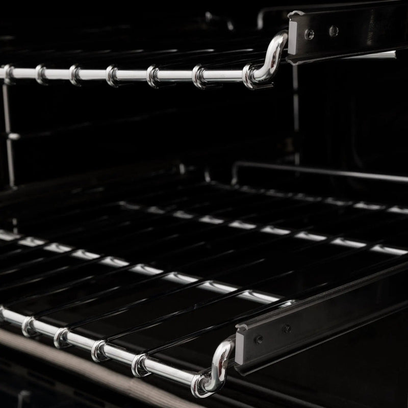 ZLINE 48" Autograph Dual Fuel Range, Black Stainless, Gold, RABZ-48-G by Farmhouse Kitchen and Bath