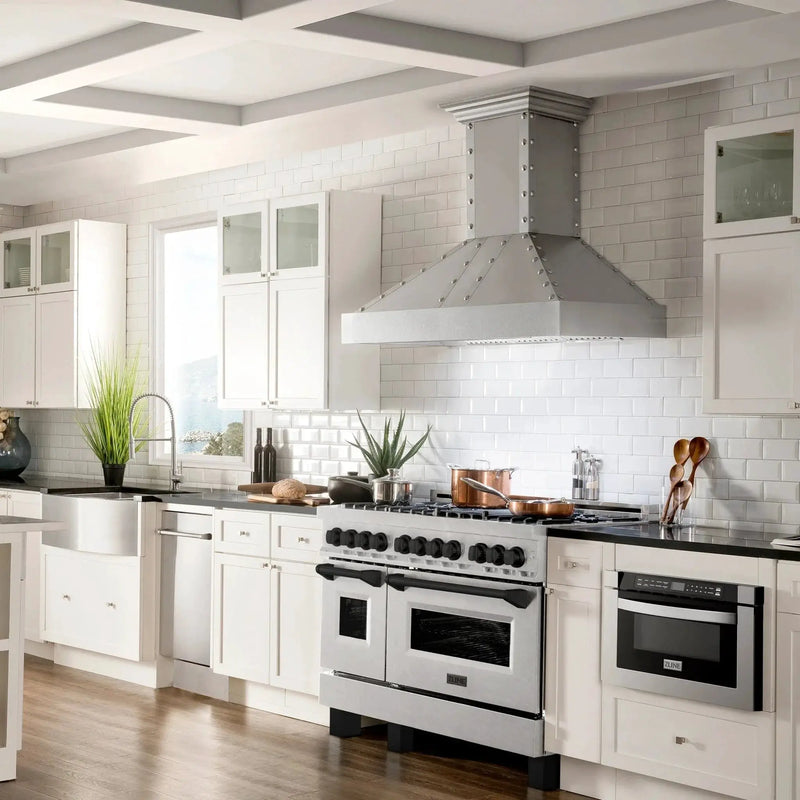 ZLINE 48" Autograph Dual Fuel Range, RASZ-SN-48-MB by Farmhouse Kitchen and Bath