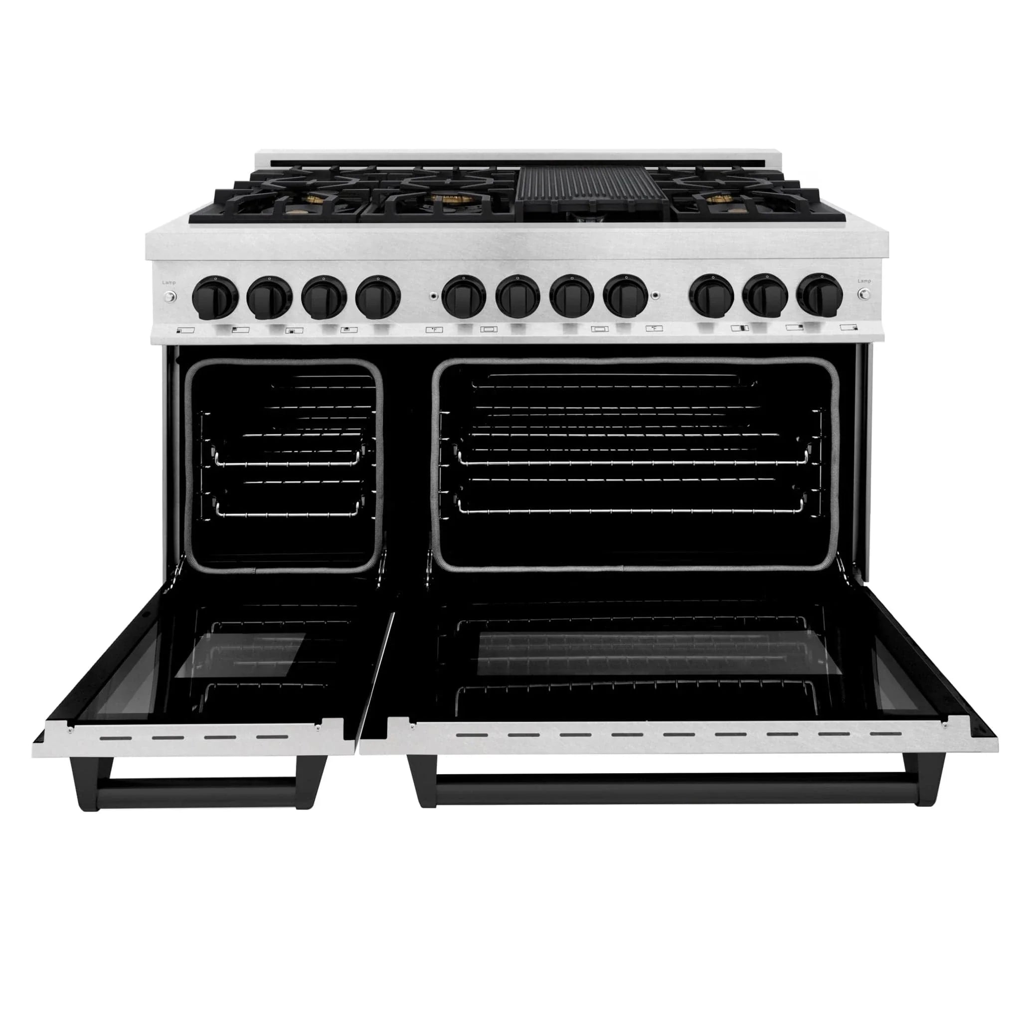 ZLINE 48" Autograph Dual Fuel Range, RASZ-SN-48-MB by Farmhouse Kitchen and Bath