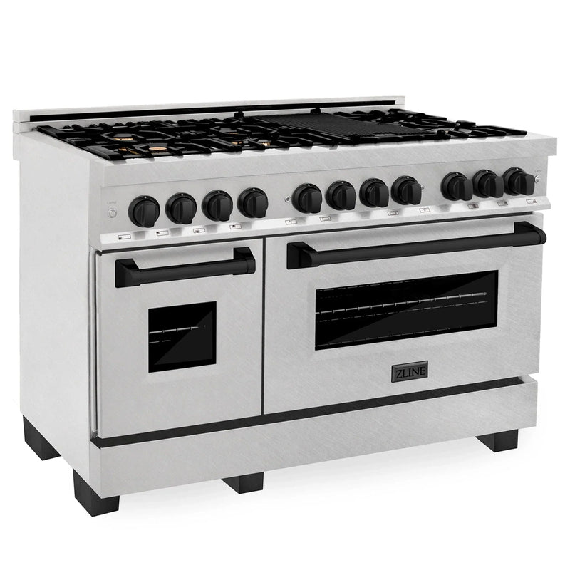 ZLINE 48" Autograph Dual Fuel Range, RASZ-SN-48-MB by Farmhouse Kitchen and Bath