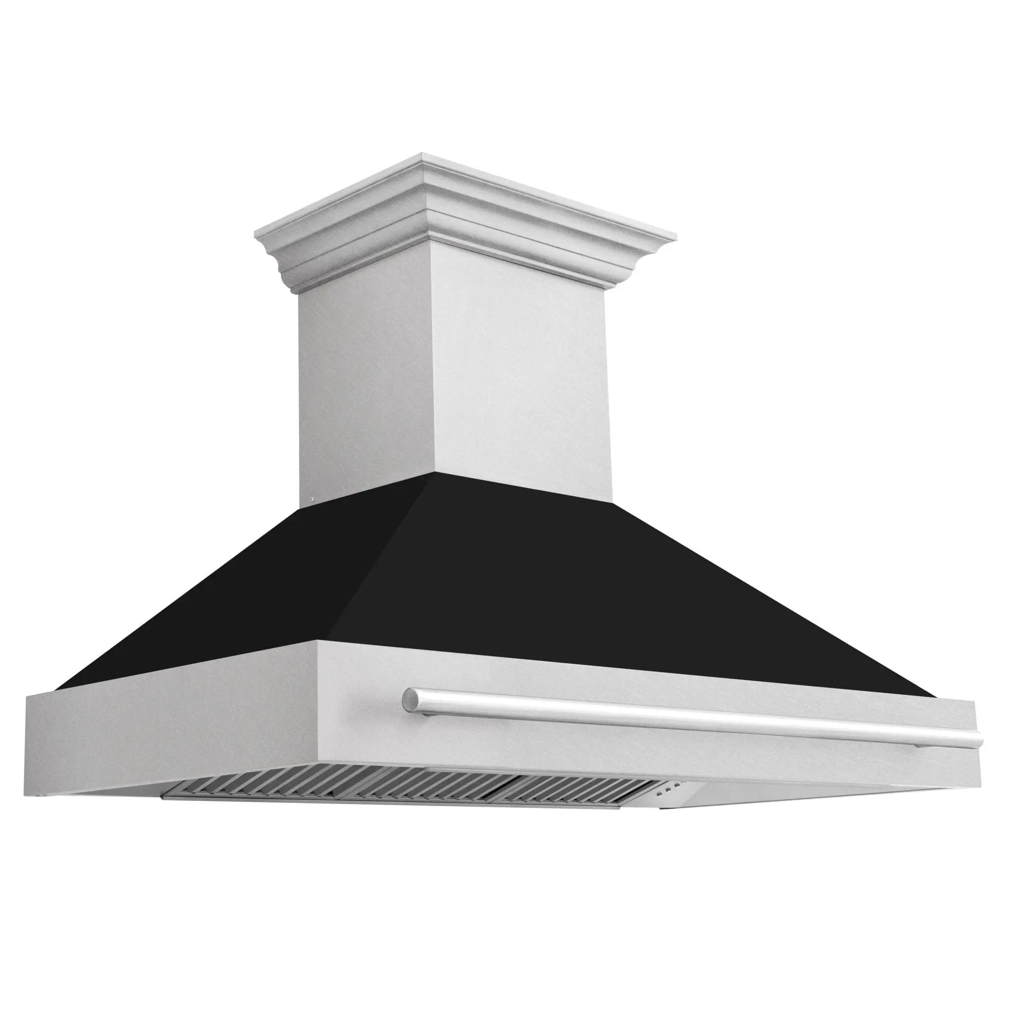 ZLINE 48" Autograph DuraSnow Black Matt Wall Range Hood 8654SNX-BLM-48 by Farmhouse Kitchen and Bath
