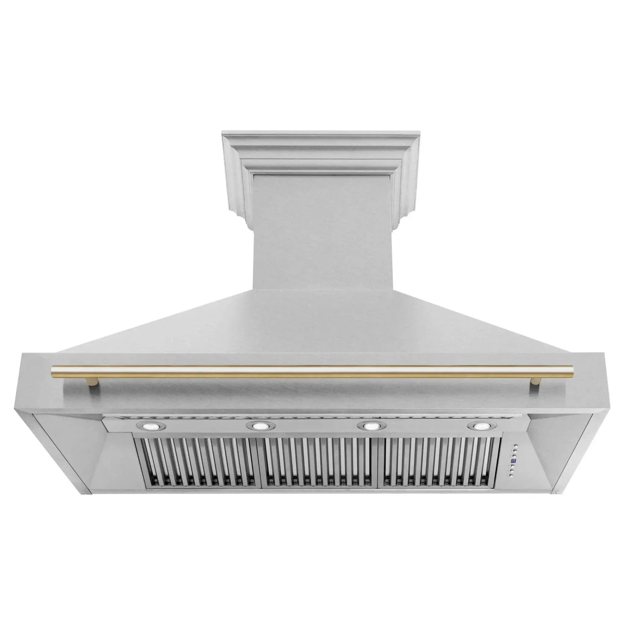 ZLINE 48" Autograph DuraSnow Stainless Steel Hood 8654SNZ-48-G by Farmhouse Kitchen and Bath
