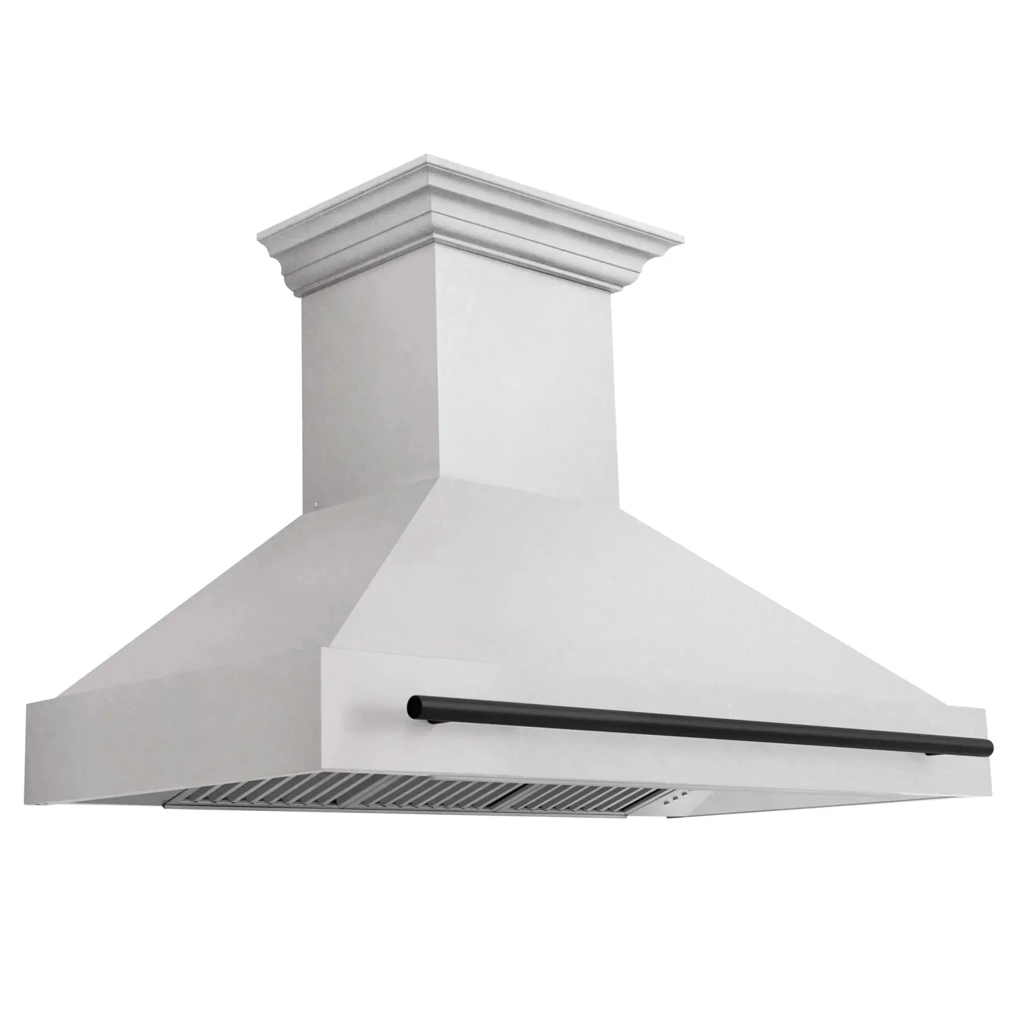 ZLINE 48" Autograph DuraSnow Stainless Steel Hood 8654SNZ-48-MB by Farmhouse Kitchen and Bath