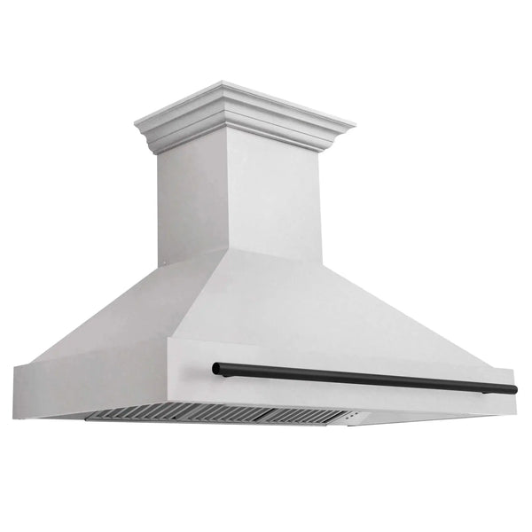 ZLINE 48" Autograph DuraSnow Stainless Steel Hood 8654SNZ-48-MB, photo 2 of 9