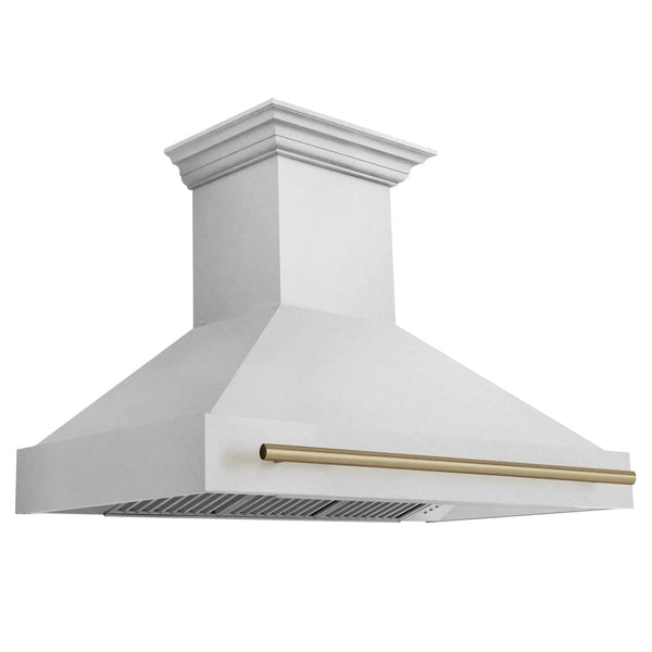 ZLINE 48" Autograph DuraSnow Stainless Steel Range Hood 8654SNZ-48-CB, photo 2 of 5