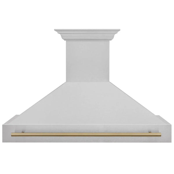 ZLINE 48" Autograph DuraSnow Stainless Steel Range Hood 8654SNZ-48-CB